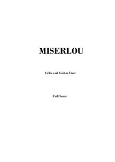 Misirlou: For cello and guitar duet by folklore