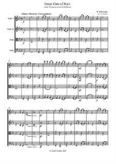 No.10 Das Heldentor. In der alten Hauptstadt Kiew: Für Streichquartett by Modest Mussorgski