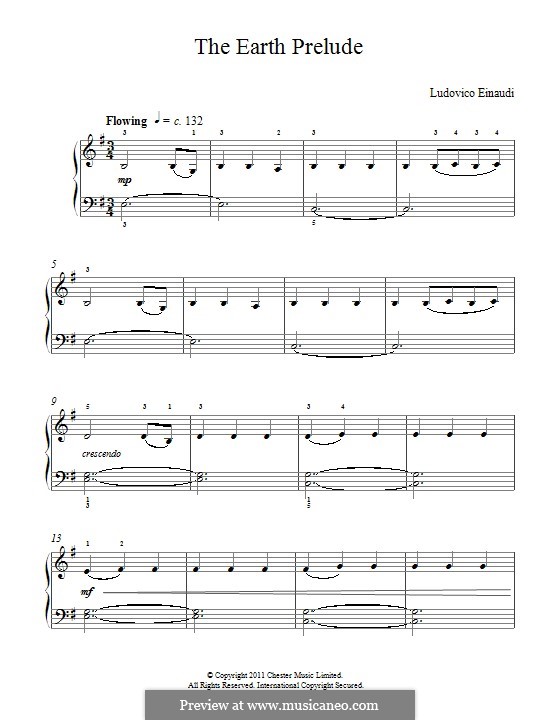 The Earth Prelude: Für Klavier by Ludovico Einaudi