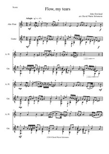 Flow My Tears: For alto flute and guitar by John Dowland