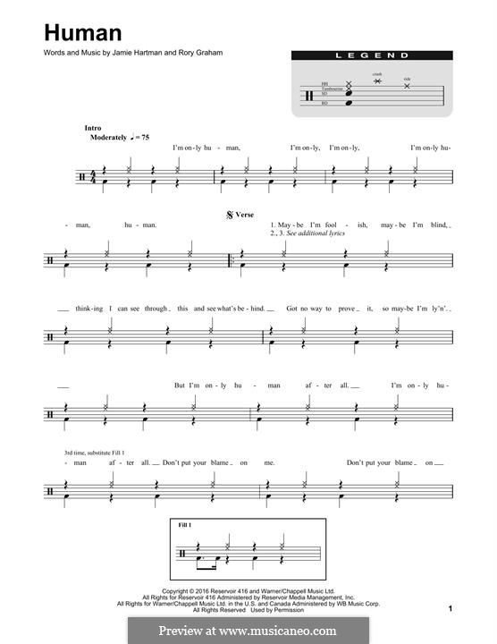 Human (Rag'n'Bone Man): Drum set by Jamie Hartman, Rory Graham