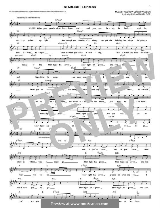Starlight Express (Starlight Express) von A.L. Webber Noten auf MusicaNeo