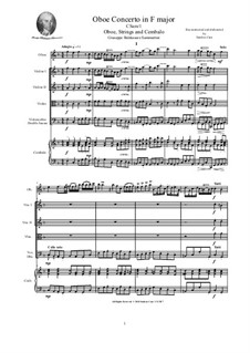 Oboe Concerto in F major No.1, CSam/1: Score, parts by Giuseppe Sammartini
