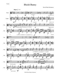 Bluish Bunny: For viola and guitar by David W Solomons