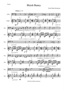 Bluish Bunny: Für Cello und Gitarre by David W Solomons