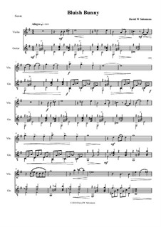 Bluish Bunny: For violin and guitar by David W Solomons