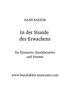 In der Stunde des Erwachens: Für Klarinette, Bassklarinette und Stimme by Hans Bakker