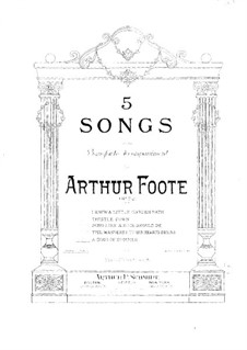 Five Songs. No.5 A Song of Summer, Op.72: Five Songs. No.5 A Song of Summer by Arthur  Foote