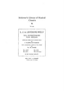 Sechs Offertorien: Teil I by Louis James Alfred Lefébure-Wely