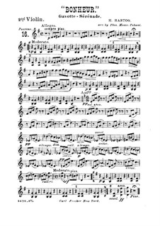 Bonheur. Gavotte-Serenade: For string quintet – violin II part by Henri Hartog