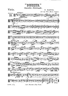 Bonheur. Gavotte-Serenade: For string quintet – viola part by Henri Hartog