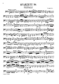 Streichquartett Nr.43 in G-Dur, Hob.III/58 Op.54 No.1: Cellostimme by Joseph Haydn