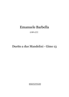 Duetti a Due Mandolini: Duetti a Due Mandolini by Emanuele Barbella