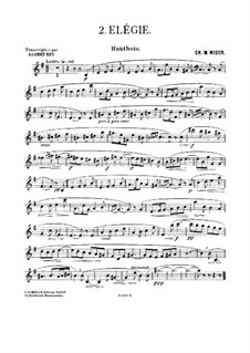 Drei Stücke für Oboe und Klavier: Nr.2 Elegie by Charles-Marie Widor