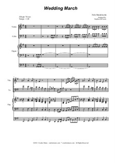 Hochzeitsmarsch: Duet for violin and cello by Felix Mendelssohn-Bartholdy