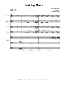 Hochzeitsmarsch: Für Streichquartett by Felix Mendelssohn-Bartholdy