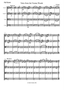 Geschichten aus dem Wienerwald, Op.325: Für Streichquartett by Johann Strauss (Sohn)