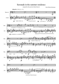 Serenade in the summer residence (Serenata nella residenza estiva): For bassoon and guitar by David W Solomons