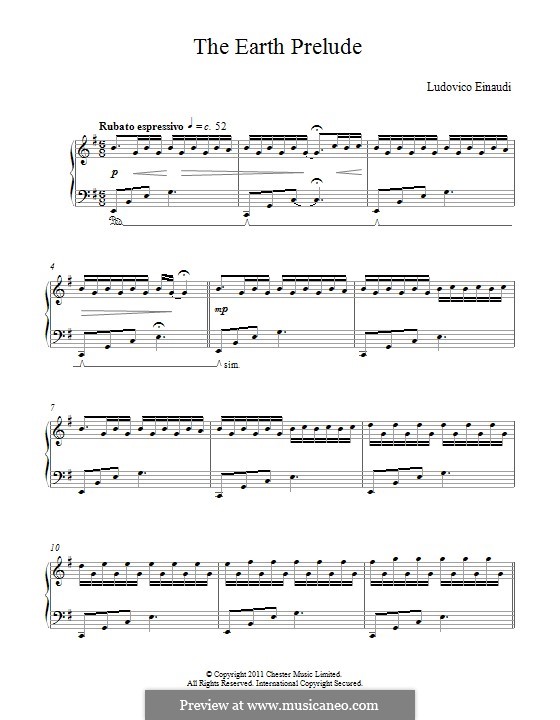 The Earth Prelude: Für Klavier by Ludovico Einaudi