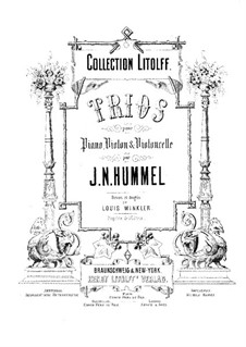 Klaviertrios, Op.83, 93, 96: Klaviertrios by Johann Nepomuk Hummel
