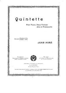 Klavierquintett in D-Dur: Vollpartitur by Jean Huré