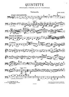 Klavierquintett in D-Dur: Cellostimme by Jean Huré