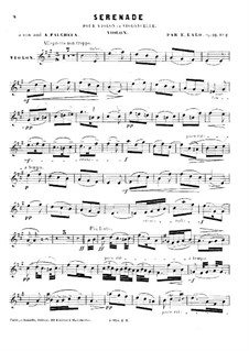 Zwei Stücke für Violine (oder Cello) und Klavie, Op.14: Nr.2 Serenade – Violinstimme by Édouard Lalo