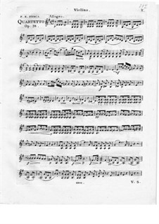 Quartett Brillant Nr.2 für Flöte, Violine, Bratsche und Cello, Op.38: Violinstimme by Friedrich Fesca