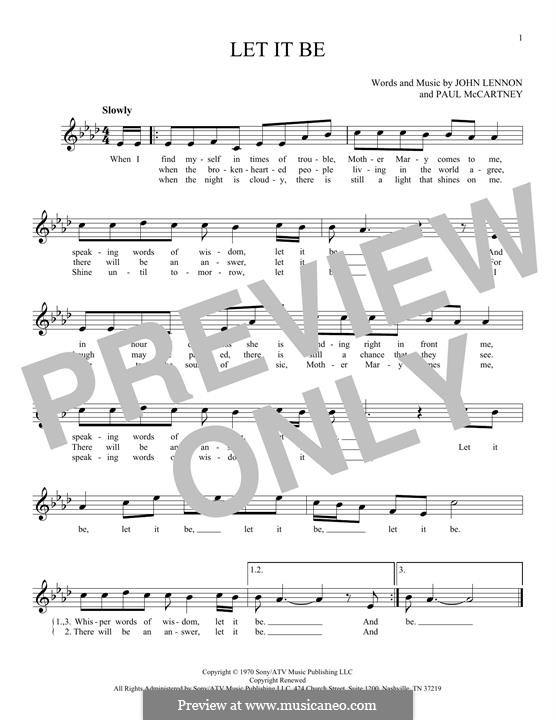 Vocal version: Melodische Linie by John Lennon, Paul McCartney