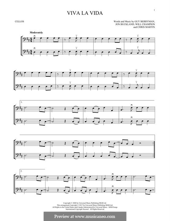 Instrumental version: Für zwei Violinen by Chris Martin, Guy Berryman, Jonny Buckland, Will Champion