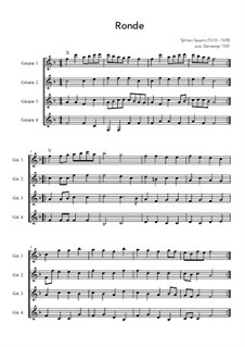 Ronde: Für Quartette by Tylman Susato