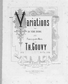Variationen über ein eigenes Thema für Klavier, vierhändig, Op.52: Variationen über ein eigenes Thema für Klavier, vierhändig by Louis Théodore Gouvy