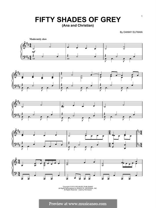 Ana and Christian: Für Klavier by Danny Elfman