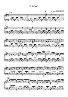 Piano version: Für einen Interpreten by Johann Pachelbel