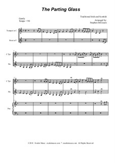 The Parting Glass: Duet for C-trumpet and french horn by folklore