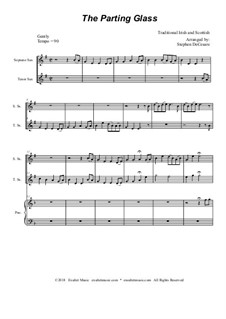 The Parting Glass: Duet for soprano and tenor saxophone by folklore