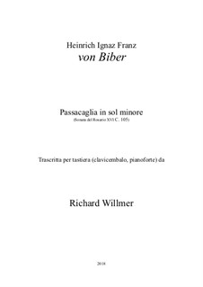 Passacaglia in g-moll, C.105: Für Klavier, Op.14 by Heinrich Ignaz von Biber