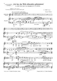 Ich Bin Der Welt Abhanden Gekommen Ich Bin Der Welt Abhanden Gekommen