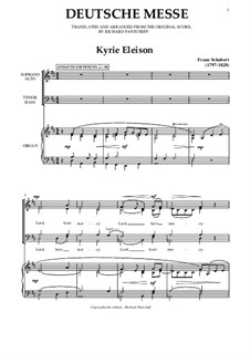 Deutsche Messe: Deutsche Messe by Franz Schubert