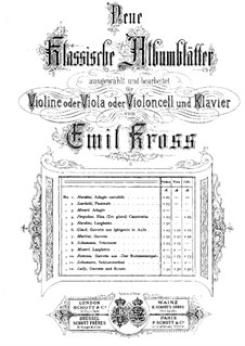 Gavotte: For violin (or viola, or cello) and piano by Giovanni Battista Martini