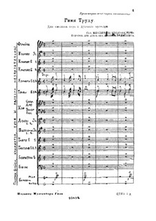 Hymne an die Arbeit, Op.59: Hymne an die Arbeit by Michail Ippolitow-Iwanow