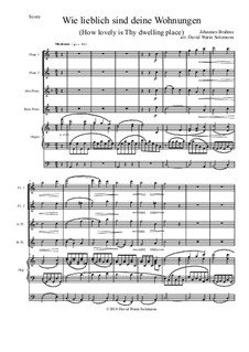 Ein deutsches Requiem, Op.45: Movement IV, for flute quartet and organ by Johannes Brahms
