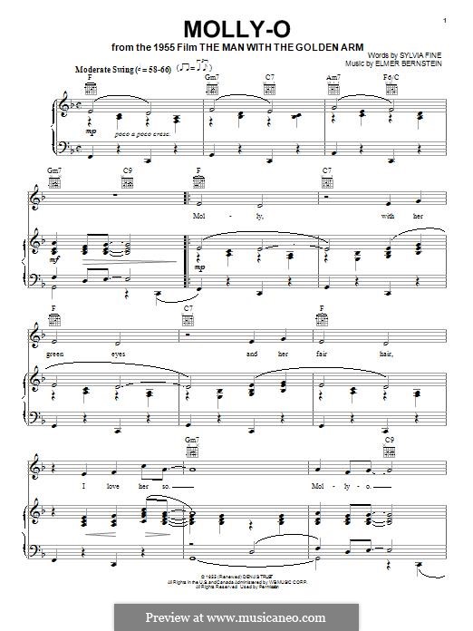 Molly-O: Für Stimme und Klavier (oder Gitarre) by Elmer Bernstein