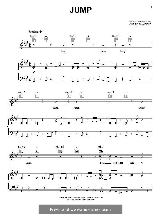 Jump: Für Stimme und Klavier (oder Gitarre) by Curtis Mayfield