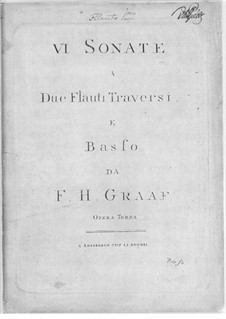 Sechs Triosonaten, Op.3: Stimmen by Friedrich Hartmann Graf