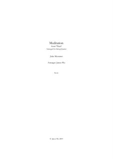 Meditation: Für Streichquartett by Jules Massenet