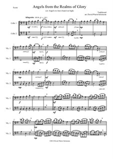 Angels from the Realms of Glory: Variations, for cello duo by folklore