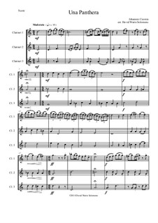 Una panthera in compagnia de Marte (A Panther in company of Mars): For 3 clarinets by Johannes Ciconia