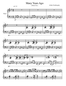 Many Years Ago: Für Klavier Solo by Arthur Orenburgsky
