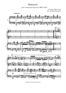 Badinerie: Für Klavier, vierhändig by Johann Sebastian Bach